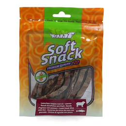 Produktbild von Braaaf Soft Snack Slices Lamm & Fisch - 85 g