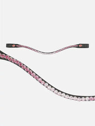 Produktbild von Braut Pferdegeschirr Kristallkette Kieffer Flexiloop Luxe curved browband lined