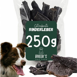 Breers Pet Food Rinderleber getrocknet 250 Gramm Hundeleckerlie, Harter Kauartikel, Leckerli getreidefrei, Hundesnack zuckerfrei – Bild 1 von 5