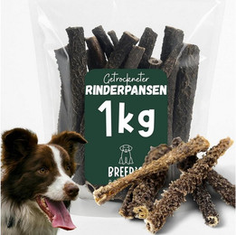 Produktbild von Breers Pet Food Rinderpansen getrocknet für Hunde 1 kg Kausnack Hundeleckerlie, Harter Kauartikel, Leckerli getreidefrei, Hundesnack zuckerfrei