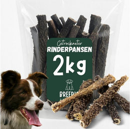 Produktbild von Breers Pet Food Rinderpansen getrocknet für Hunde 2 kg Kausnack Hundeleckerlie, Harter Kauartikel, Leckerli getreidefrei, Hundesnack zuckerfrei