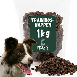 Produktbild von Breers Pet Food Trainingshappen getrocknet Rinderlunge 1 Kg Kausnack Hundeleckerlie, Harter Kauartikel, Leckerli getreidefrei, Hundesnack zuckerfrei
