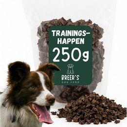 Breers Pet Food Trainingshappen getrocknet Rinderlunge 250 Gramm Kausnack Hundeleckerlie, Harter Kauartikel, Leckerli getreidefrei, Hundesnack zuckerfrei – Bild 1 von 5