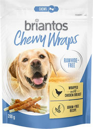 Produktbild von Briantos Chewy Wraps ohne Rohhaut für Hunde Mixed Pack Ente und Huhn - 2 x 200 g