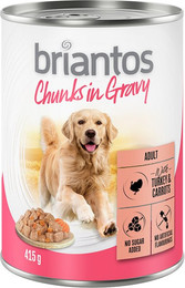 Produktbild von Briantos Chunks in Gravy Pute und Karotten - 24 x 415 g