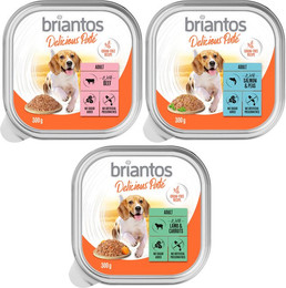 Produktbild von Briantos Delicious Paté 9 x 300 g - Mix: Fisch, Lamm & Rind