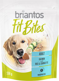 Produktbild von Briantos "FitBites" - Lachs mit Reis & Zucchini - Sparpaket: 3 x 150 g Nachfüllpack
