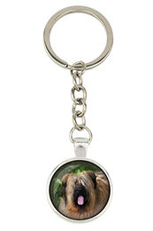 Produktbild von Briard, Berger de Brie - keychain with your photo, key decoration, bag pendant from Art-Dog brand silber