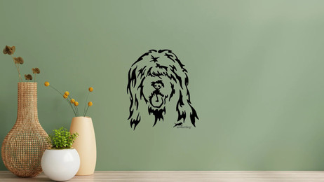 Produktbild von Briard Kopf Wandtattoo Wandbild Wandsticker Wandaufkleber Wanddekoration