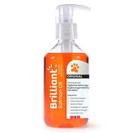 Produktbild von Brilliant Petcare Hofseth Biocare Brilliant Lachsöl für Hunde, Katzen, Welpen, Frettchen und Haustiere – Reines Omega-3, -6 & -9 Fischöl-Nahrungsergänzungsmittel | Hilft bei juckender Haut, Gelenkpflege, Herzgesundheit & natürlichem Fellglanz (300...