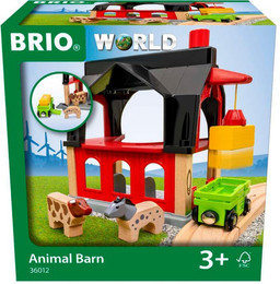 Produktbild von BRIO Spielgebäude World Tierscheune mit Heuwaggon