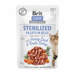 Produktbild von Brit Care Cat Filets in Gelee Ente & Truthahn sterilisiert - 24 x 85 g