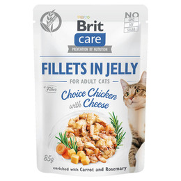 Produktbild von Brit Care Cat Filets in Gelee Huhn mit Käse - 24 x 85 g