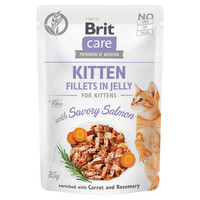Produktbild von Brit Care Cat Filets in Gelee Lachs Kätzchen - 24 x 85 g