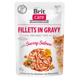 Produktbild von Brit Care Cat Filets in Soße mit Lachs - 24 x 85 g