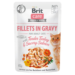 Produktbild von Brit Care Cat Filets in Soße Truthahn & Lachs - 24 x 85 g