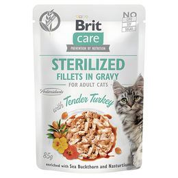 Produktbild von Brit Care Cat Fillets in Gravy Sterilized - 24 x 85 g