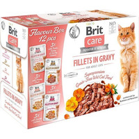 Produktbild von BRIT Care Cat Flavour Box Adult Katzenfutter mit Huhn, Lachs, Pute und Ente - 12 x 85 g