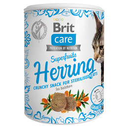 Produktbild von Brit Care Cat Snack Superfruits Hering mit Sanddorn - 6 x 100 g