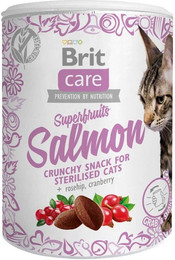 Produktbild von Brit care Cat Snack - Superfruits Salmon 6x100g