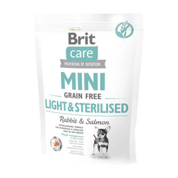 Produktbild von Brit Care Dog Mini Getreidefrei Leichte Kost Sterilisiert Kaninchen Lachs - 400 g