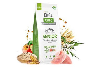 Produktbild von Brit Care Dog Sustainable Senior Chicken & Insect Trockenfutter - 12 kg