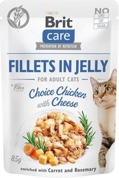 Produktbild von BRIT Care Fillets in Jelly Choice Huhn & Käse - 24 x 85 g