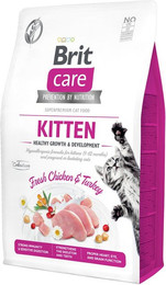 Produktbild von Brit Care Fresh Chicken&Turkey getreidefrei Kitten Katzentrockenfutter Sparpaket 2 x 2 Kilogramm