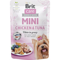 Produktbild von Brit Care Mini Chicken & Tuna Filets in Soße für kleine Hunde - 48 x 85 g