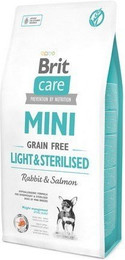 Produktbild von Brit Care Mini Light und sterilised Grain Free Kaninchen und Lachs Hypoallergen - 2 kg