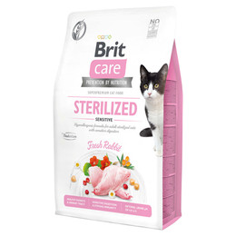 Produktbild von Brit Care Sensitive Trockenfutter für sterilisierte Katzen mit Kaninchen - 2 x 2 kg