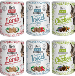 Produktbild von BRIT Care Snack Superfruits Mix Geschmacks 6x100g mit Huhn Insekten Lamm