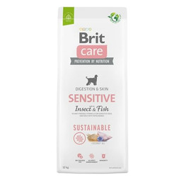 Produktbild von Brit Care Sustainable Sensitive Insect & Fish für erwachsene Hunde - 12 kg