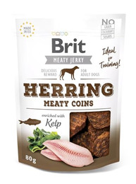 Produktbild von Brit Dog Snacks Jerky Hering Münzen - 12 x 80 g