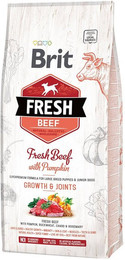 Produktbild von Brit Fresh Dog Puppy & Junior Large Breed Rind - 12 kg