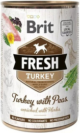 Produktbild von BRIT FRESH Pute & Erbsen Nassfutter für Hunde - 400 g