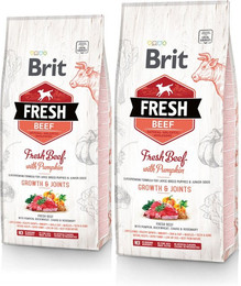Produktbild von BRIT Fresh Rind mit Kürbis Welpen große Rasse - 2 x 12 kg
