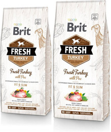 Produktbild von BRIT Fresh Truthahn mit Erbse Light Fit & Slim - 2 x 12 kg