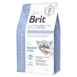 Produktbild von BRIT Grain Free Veterinary Diets Cat Calm Stress Relief Lachs Erbse - 2 kg