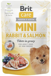 Produktbild von Brit Hund Sparpaket 48 x 85g Rabbit & Salmon Fillets in Gravy