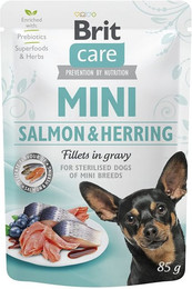 Produktbild von Brit Hund Sparpaket 48 x 85g Sterlised Salmon & Herring Fillets in Gravy