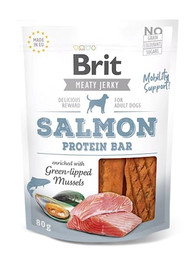 Produktbild von Brit Jerky Salmon Protein Bar Lachs - 12 x 80 g
