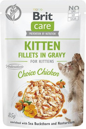 Produktbild von Brit Katze 24 x 85g Fillets in Gravy Huhn KITTEN