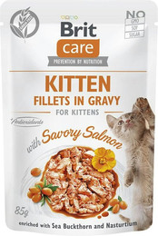 Produktbild von Brit Katze 24 x 85g Fillets in Gravy Salmon KITTEN