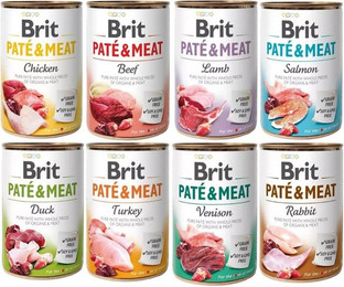 Produktbild von BRIT Pate Meat Geschmacksmischung Pastete für Hunde - 8 x 400 g
