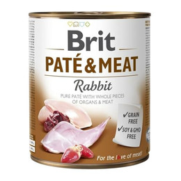 Produktbild von BRIT Pate&Meat Kaninchenpastete für Hunde - 800 g