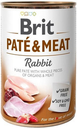 Produktbild von BRIT Pate&Meat Kaninchenpastete für Hunde - 400 g