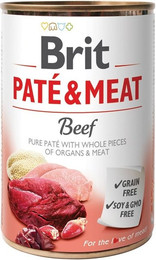 Produktbild von BRIT Pate&Meat Rinderpastete für Hunde - 6 x 400 g