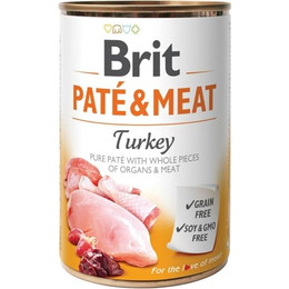 Produktbild von BRIT Pate&Meat Truthahnpastete für Hunde - 6 x 400 g