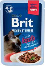 Produktbild von BRIT Premium By Nature Fillets in Gravy für steriliserte Katzen mit Lammfleisch - 24 x 85 g